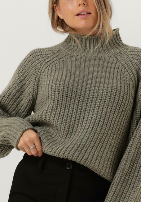 Groene NOTRE-V Trui HEAVY KNIT TOP - large