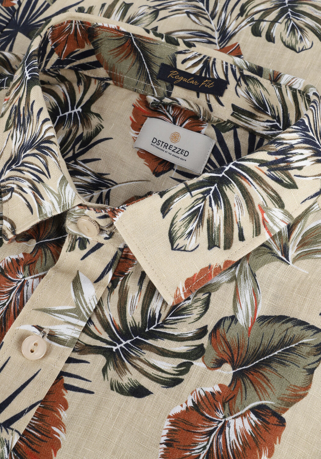 DSTREZZED Chemise d&eacute;contract&eacute; SHIRT LEAFS LINEN Sable - large