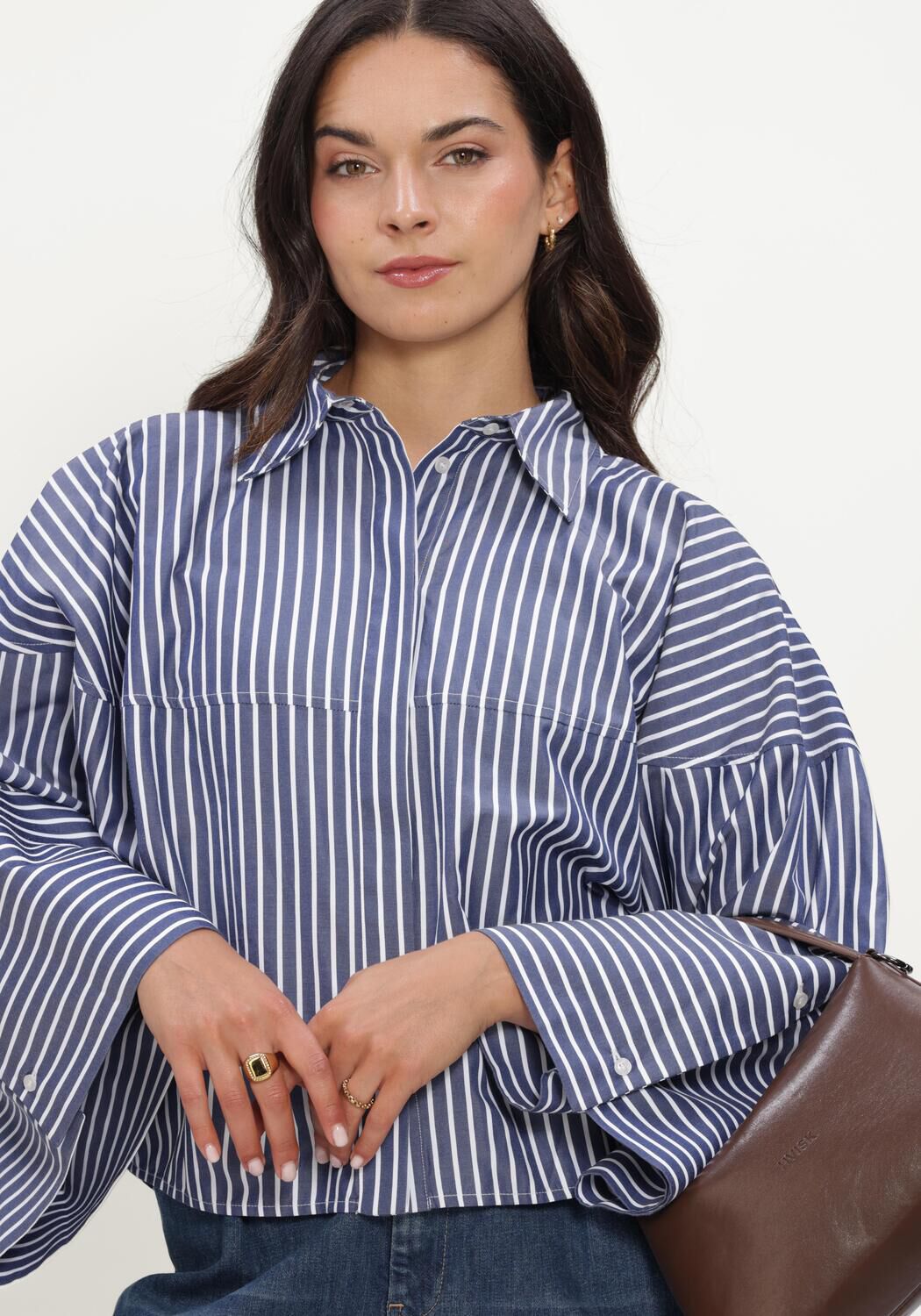 Blauwe EST'SEVEN  VARISSA BLOUSE - large