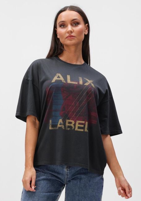 ALIX THE LABEL T-shirt LADIES KNITTED BAND T-SHIRT en gris - large