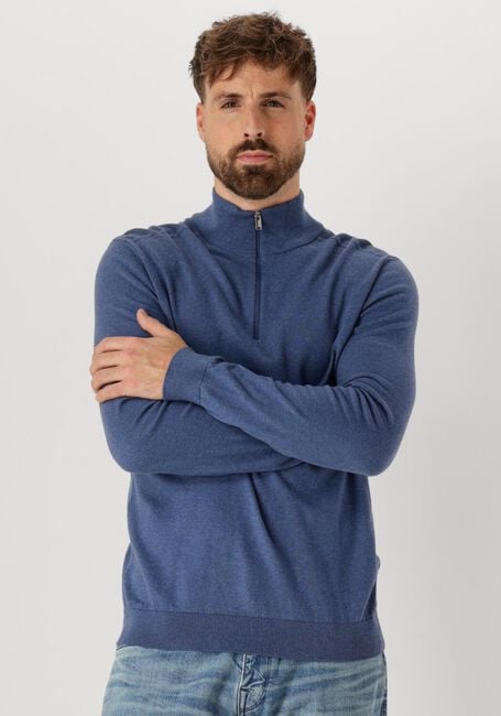 SELECTED HOMME Pull SLHBERG HALF ZIP CARDIGAN NOOS en bleu - large