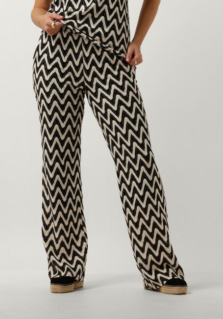 Zwarte SUMMUM Pantalon PANTS ZIG ZAG CROCHET - large