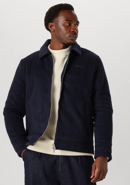 Donkerblauwe DSTREZZED Jack PAT WOOL JACKET - large