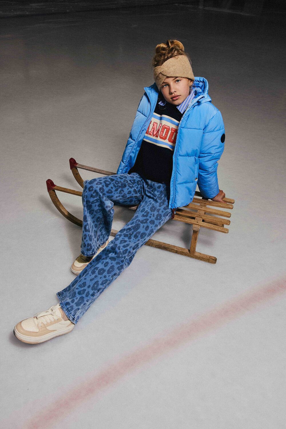 Blauwe RETOUR Wide jeans MENDY - large