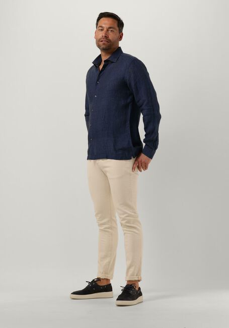 GENTI Chemise décontracté LINNEN S7054-1120 Bleu foncé - large
