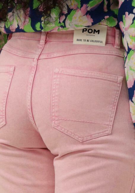 POM AMSTERDAM Straight leg jeans ELLI STRAIGHT BLOOMING PINK JEANS en rose - large