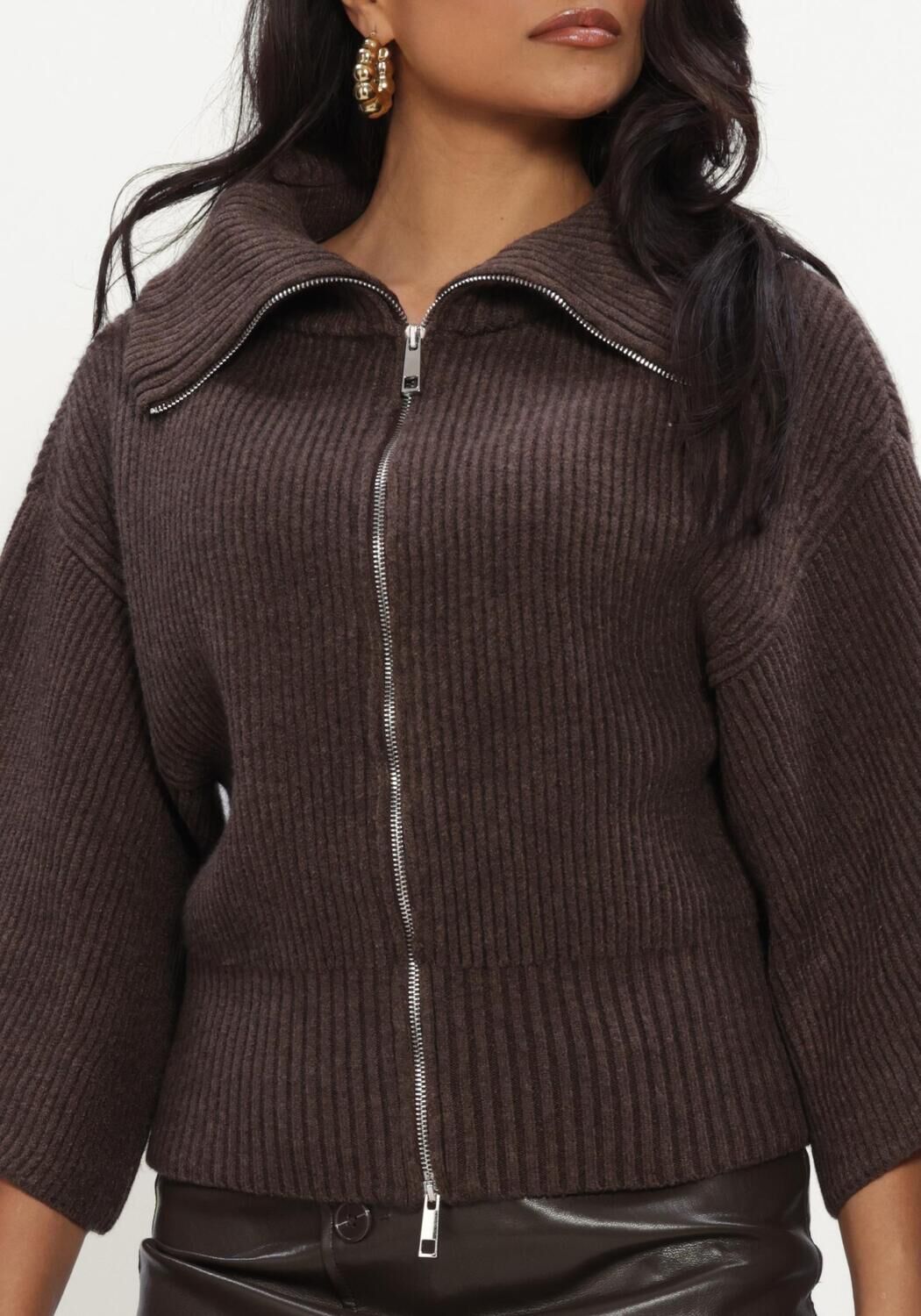 Bruine CO'COUTURE Jack ROWCC ZIP SS KNIT - large