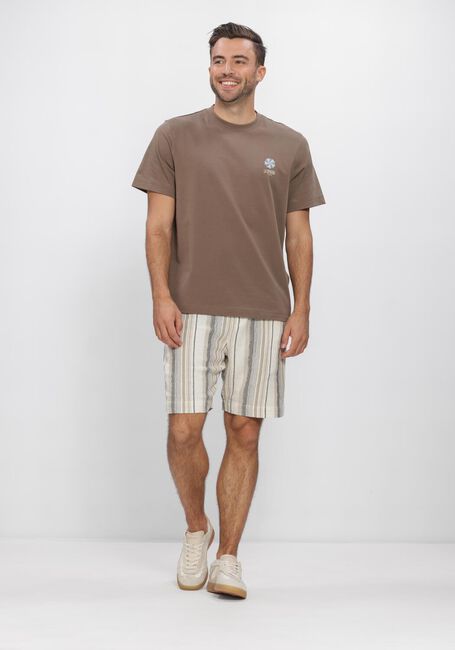 SELECTED MEN SLHMAX GRAPHIC SS O-NECK TEE Polos & T-Shirts en marron - large