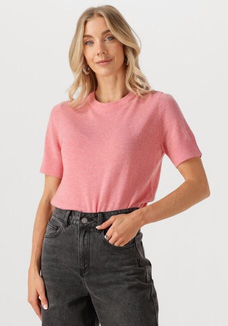 ROUGE EDIT Haut ROUKATE SS O-NECK KNIT en rose - large