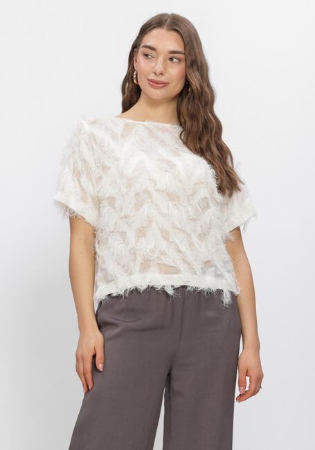 SELECTED WOMEN SLFMYLINE SS BOAT NECK TOP Hauts & T-shirts Blanc - large