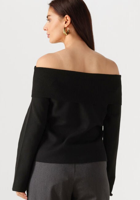 Zwarte OBJECT Tops & T-shirts OBJREYNARD L/S RE OFF SHOULDER KNIT - large