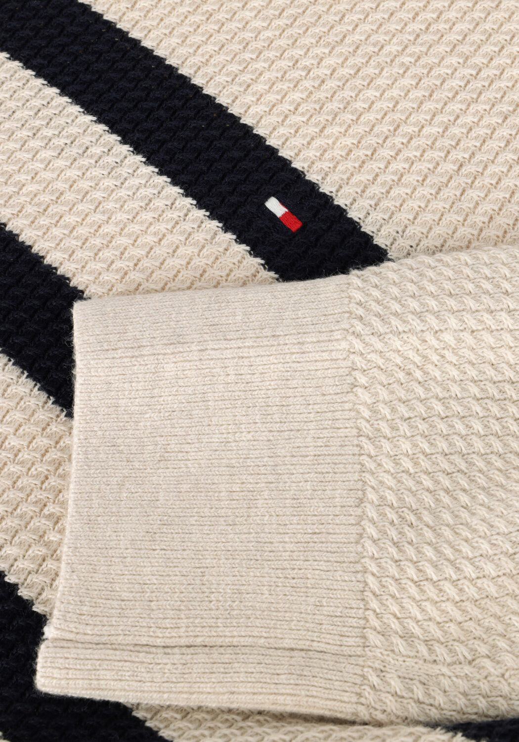 Beige TOMMY HILFIGER Trui STRUCTURE CREW NK - large