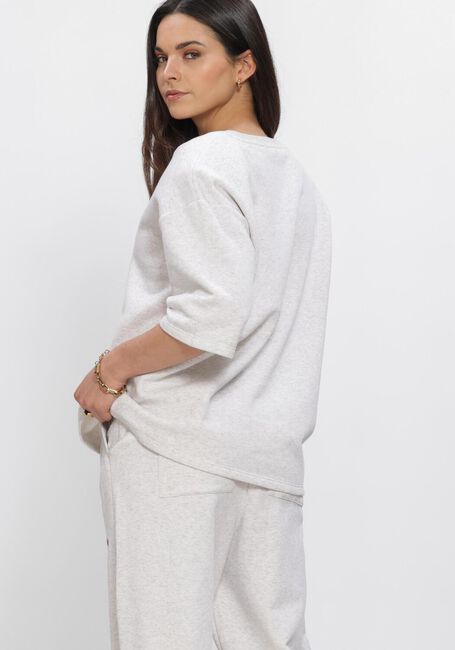 ALIX THE LABEL LADIES KNITTED V-NECK SHORTSLEEVE SWEATER Pulls & Gilets en gris - large