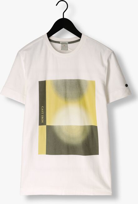 Lichtgrijze CAST IRON T-shirt SHORT SLEEVE R-NECK REGULAR FIT TWILL - large