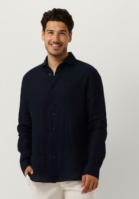 PROFUOMO Chemise décontracté SHIRT X-CUTAWAY SC LINNEN Bleu foncé - large