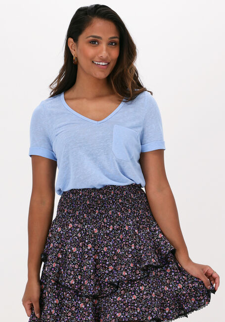 OBJECT T-shirt OBJETESSI SLUB S/S V-NECK NOOS en bleu - large