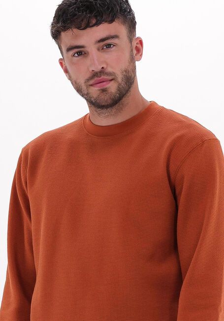 SELECTED MEN Pull SLHRELAXMORELL CREW NECK SWEAT W en marron - large