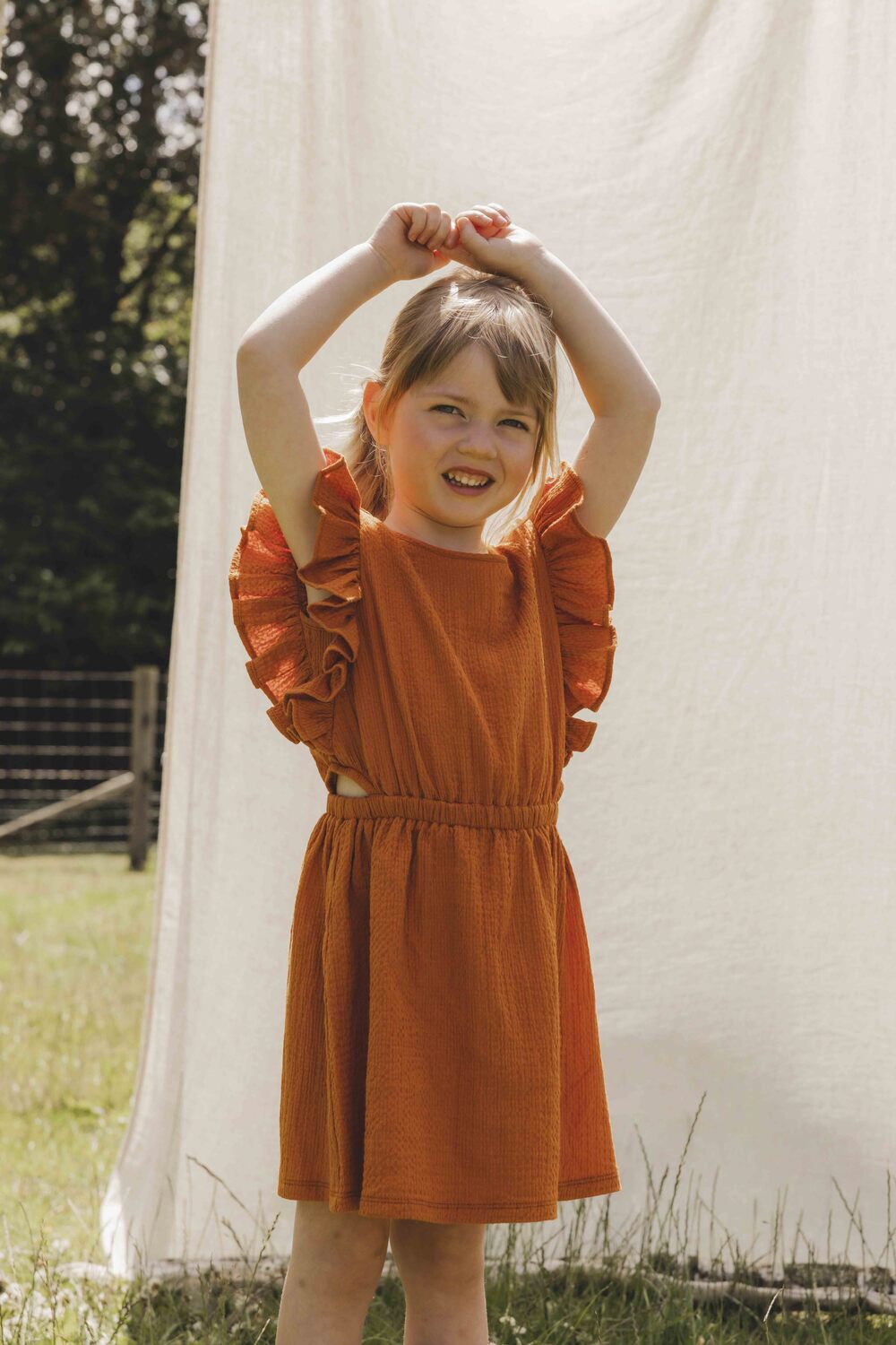 LOOXS Little Mini robe 2513-7876 en orange - large
