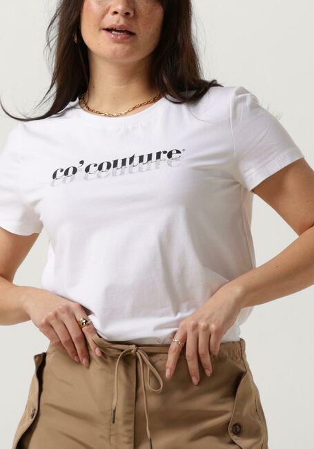 CO'COUTURE T-shirt GLITTER LOGO TEE en blanc - large