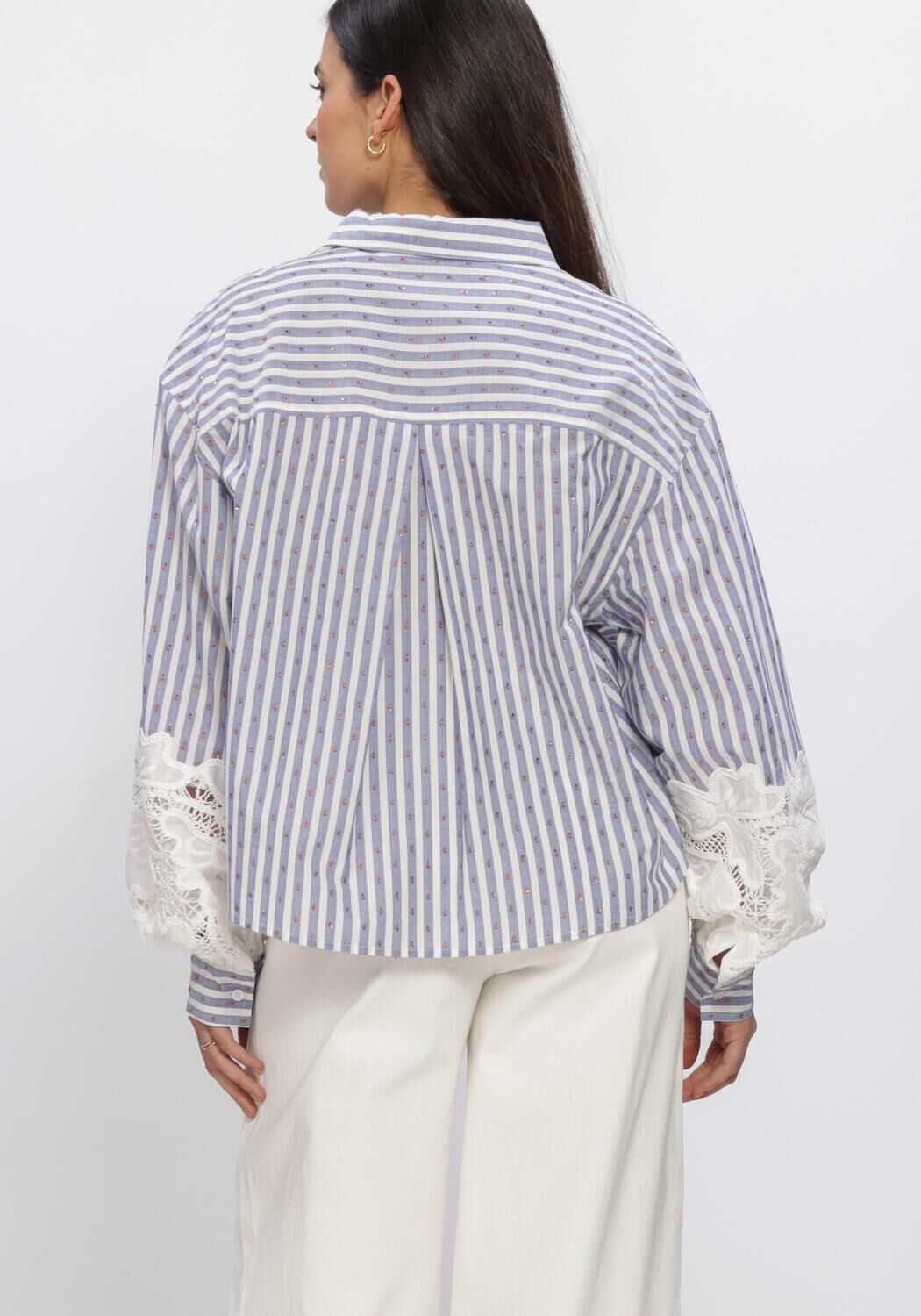 BEAUMONT AMAL BLOUSE Blouses en bleu - large