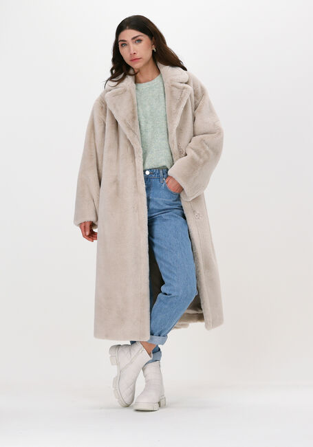 STAND STUDIO Manteau en fausse fourrure MARIA COAT SOFT Écru - large