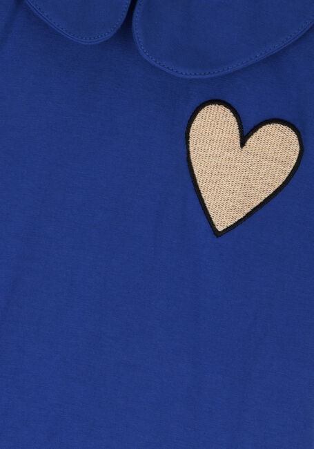 CARLIJNQ T-shirt SUNNIES - COLLAR T-SHIRT WT EMBROIDERY Bleu foncé - large