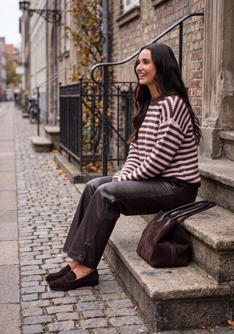 Y.A.S. Pull YASPORTA LS KNIT PULLOVER S en marron - large