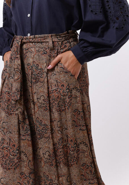 BY-BAR Pantalon large VIDE PAISLEY PANT en marron - large