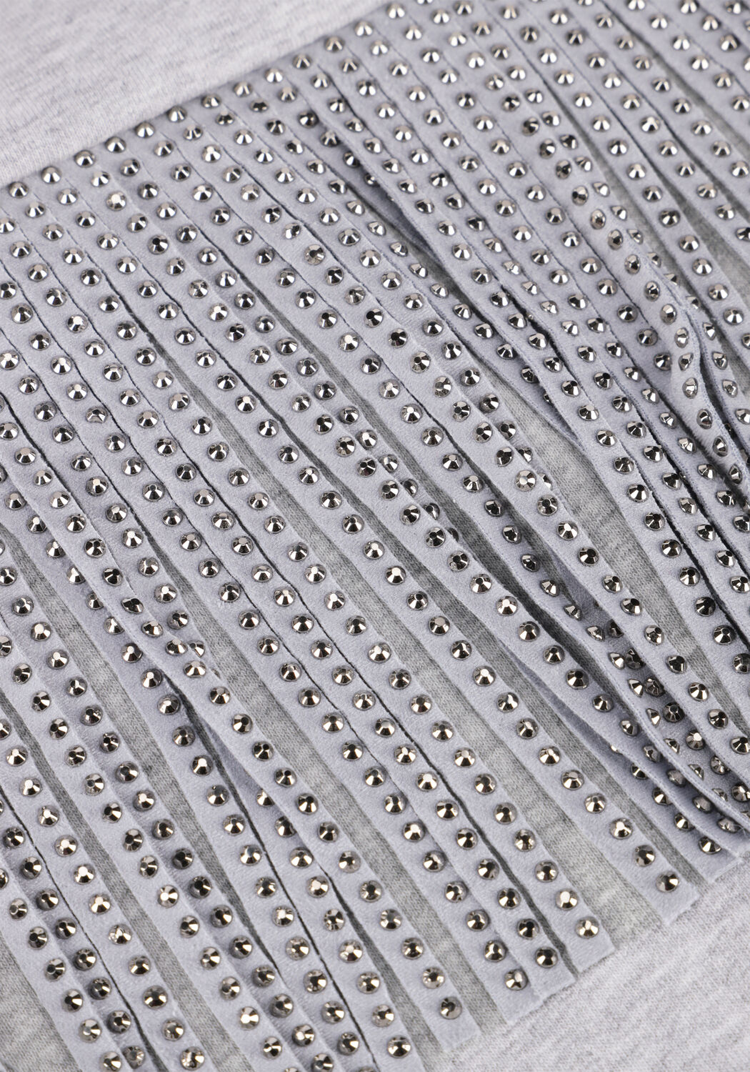 CO'COUTURE Pull STUDCC FRINGE SWEAT Gris clair - large