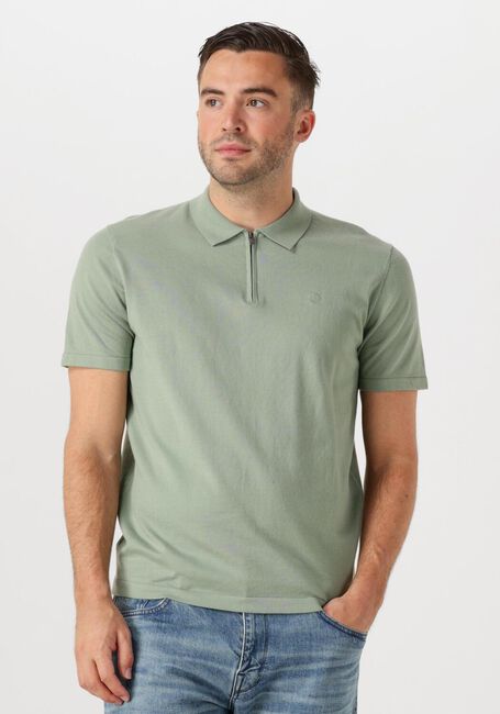 DSTREZZED Polo DORIAN ZIP POLO en vert - large