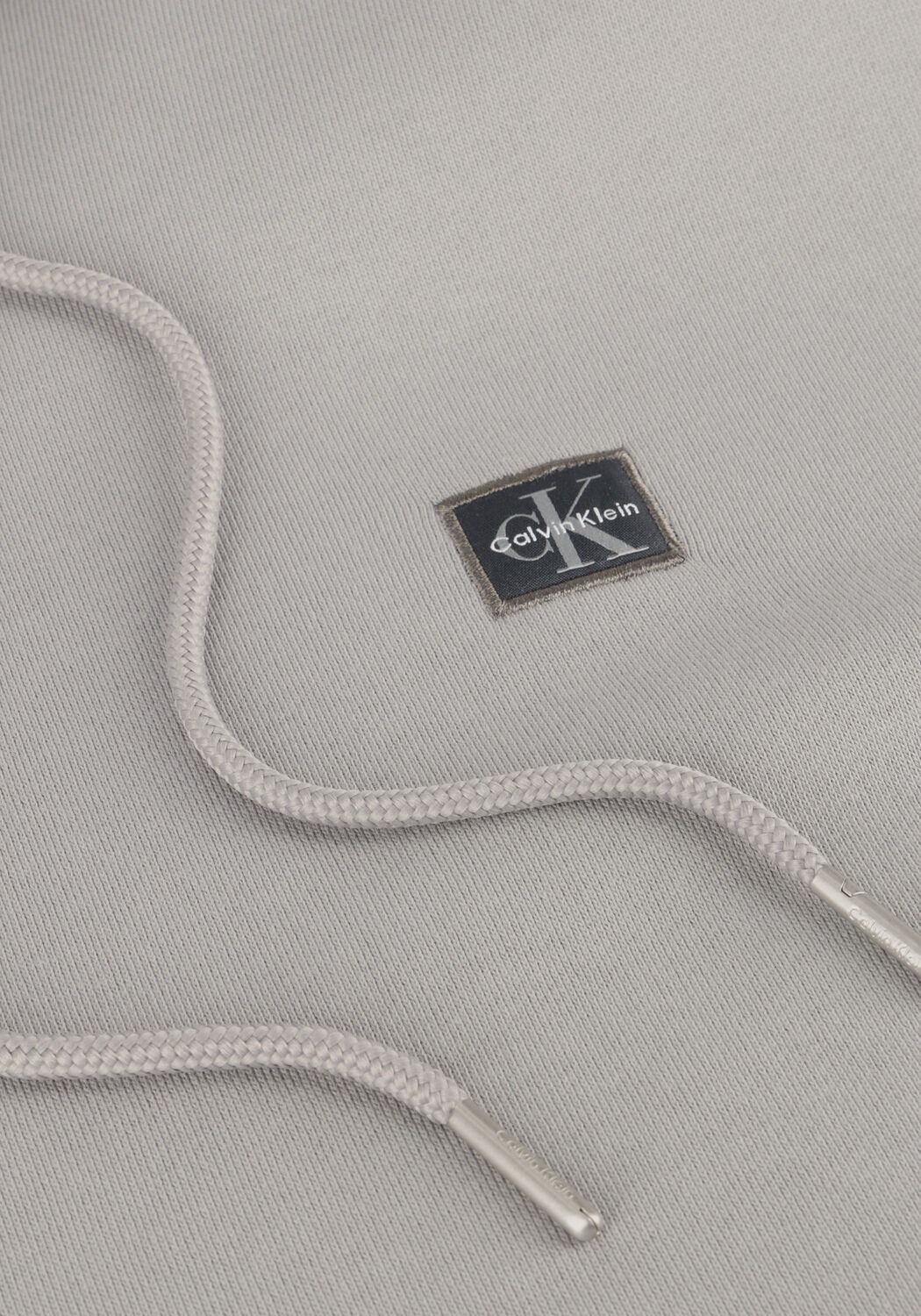 Grijze CALVIN KLEIN Sweater LS EU BADGE 350 TERRY HOODIE - large