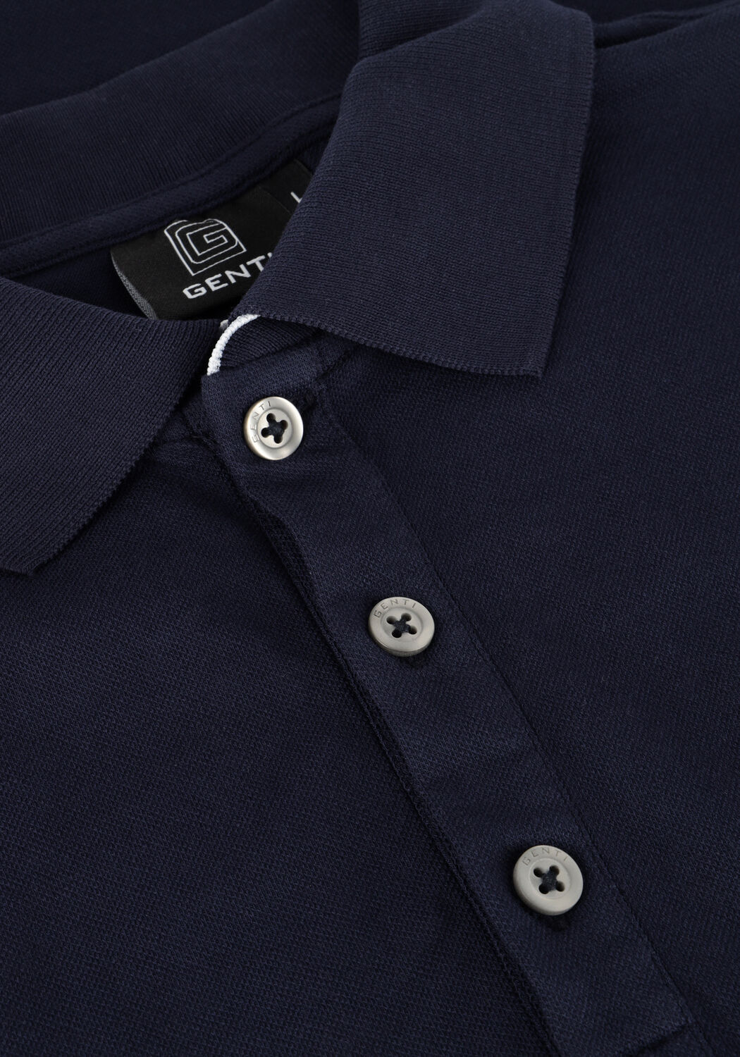 GENTI Polo POLO 3 BUTTON SS J2001-1212 Bleu fonc&eacute; - large
