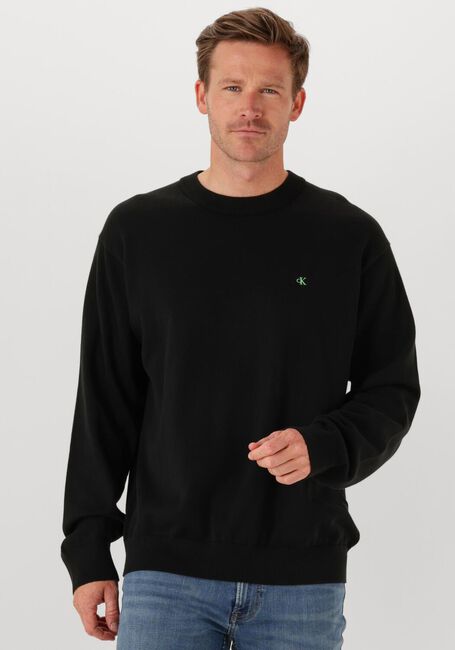 CALVIN KLEIN Pull LS EZ CORRON CREWNK SWEATER 12GG en noir - large