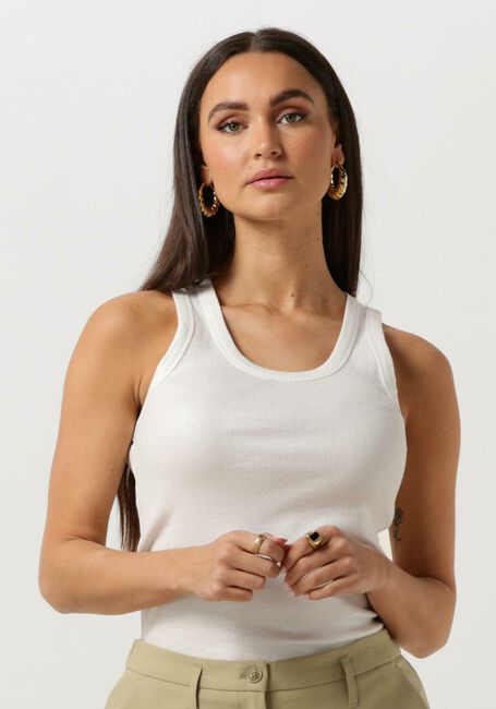Gebroken wit SUMMUM Top RIB TANKTOP COTTON RIB - large