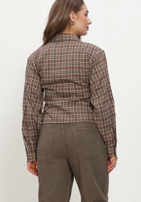 Bruine REFINED DEPARTMENT  LADIES WOVEN BLOUSE SMALL CHECK SYD - large