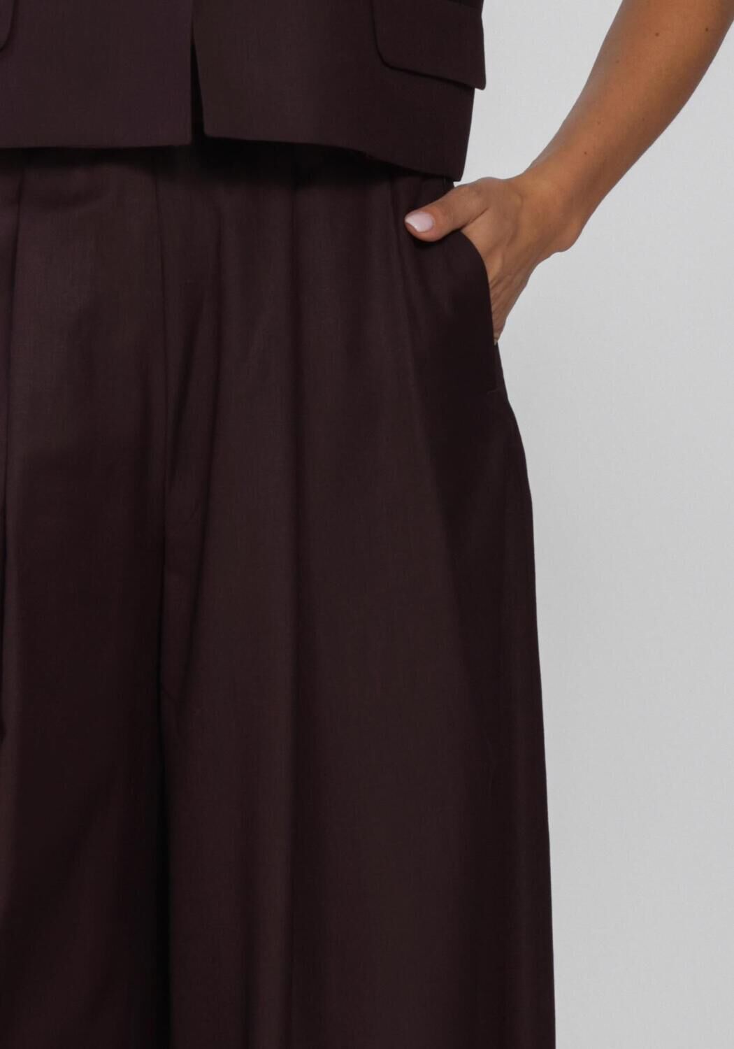 Bruine BY-BAR Wijde broek SEF PANTS - large