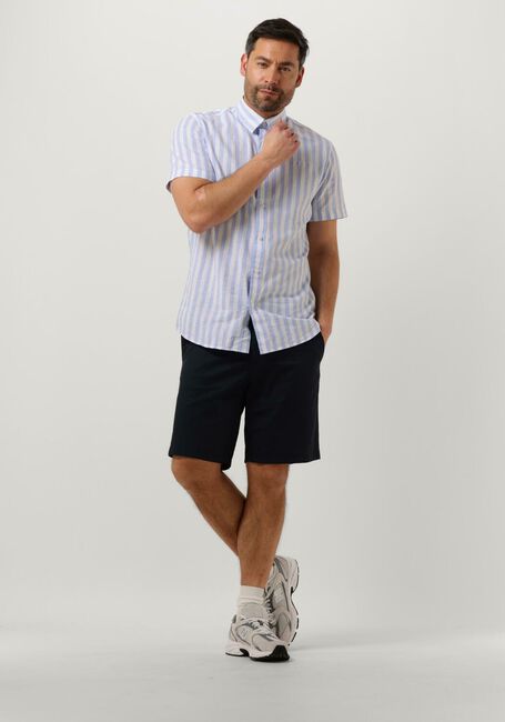 Blauwe SELECTED MEN Casual overhemd SLHSLIMNEW-LINEN SHIRTS SS CLASSIC W - large