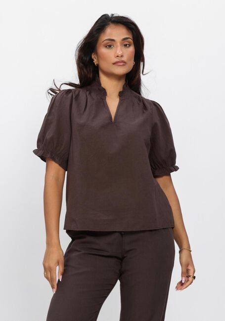 NEO NOIR ODESA LINEN BLOUSE Blouses en marron - large