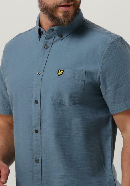 LYLE & SCOTT Chemise décontracté COTTON SLUB SHORT SLEEVE SHIRT Bleu clair - large