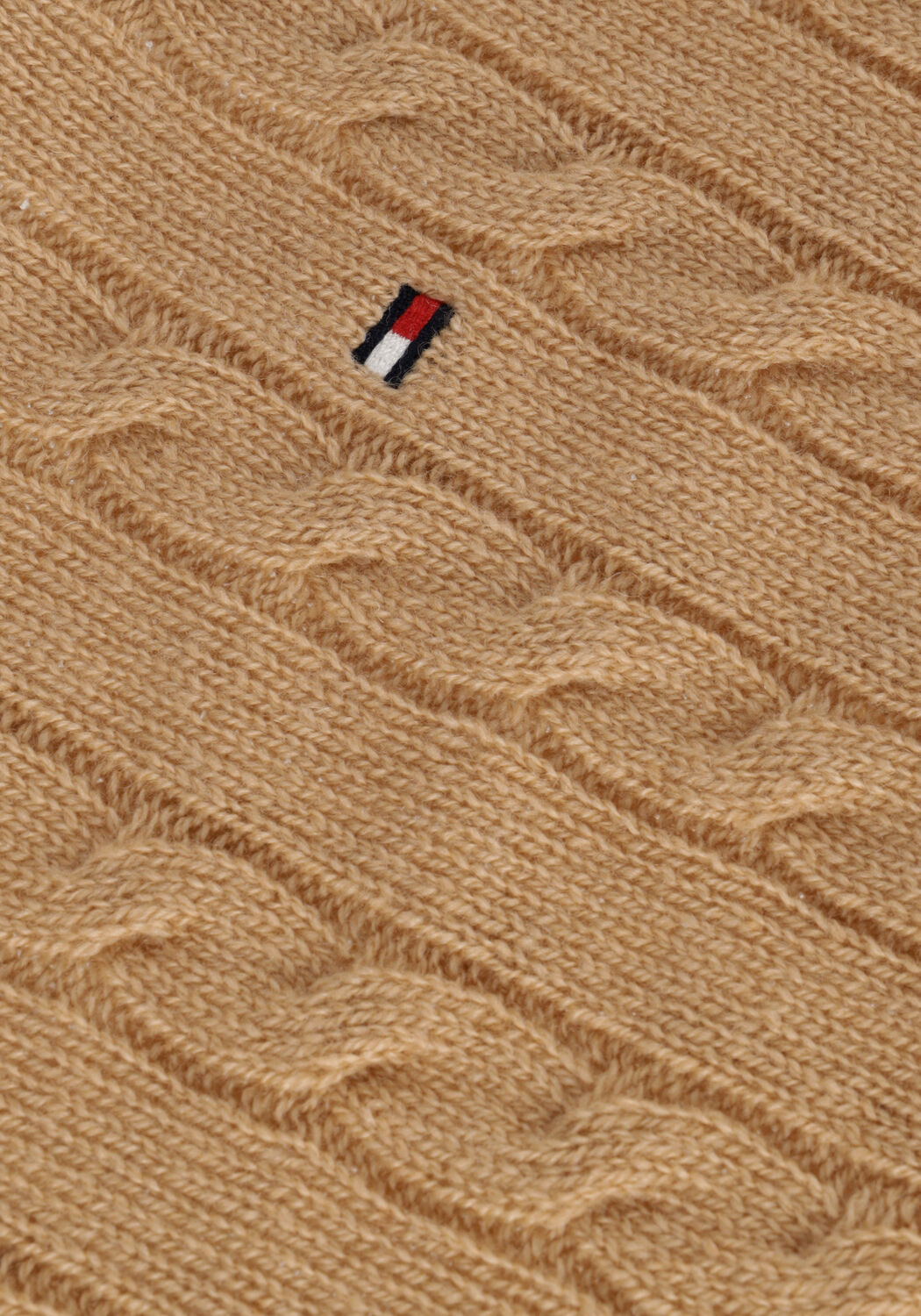 TOMMY HILFIGER Pull SOFTWOOL CABLE C-NK SWEATER en camel - large