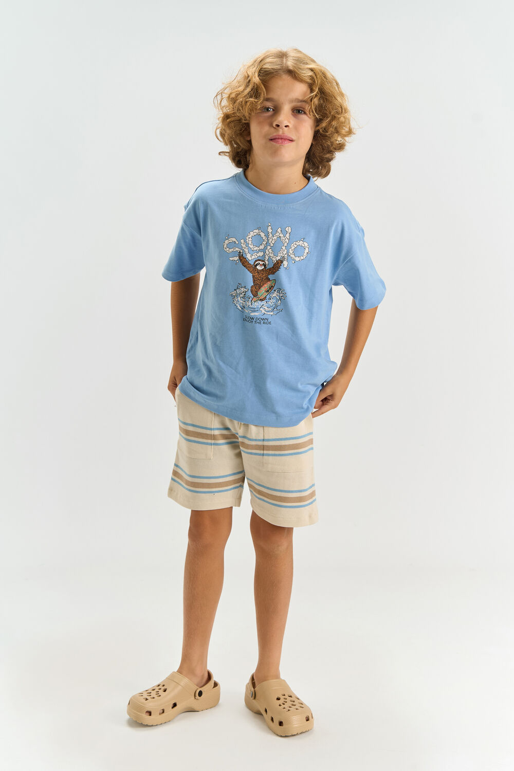 THE NEW T-shirt TNTRENT en bleu - large