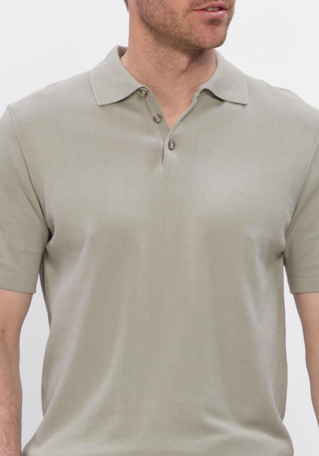 THE GOODPEOPLE Polo PLAN en beige - large