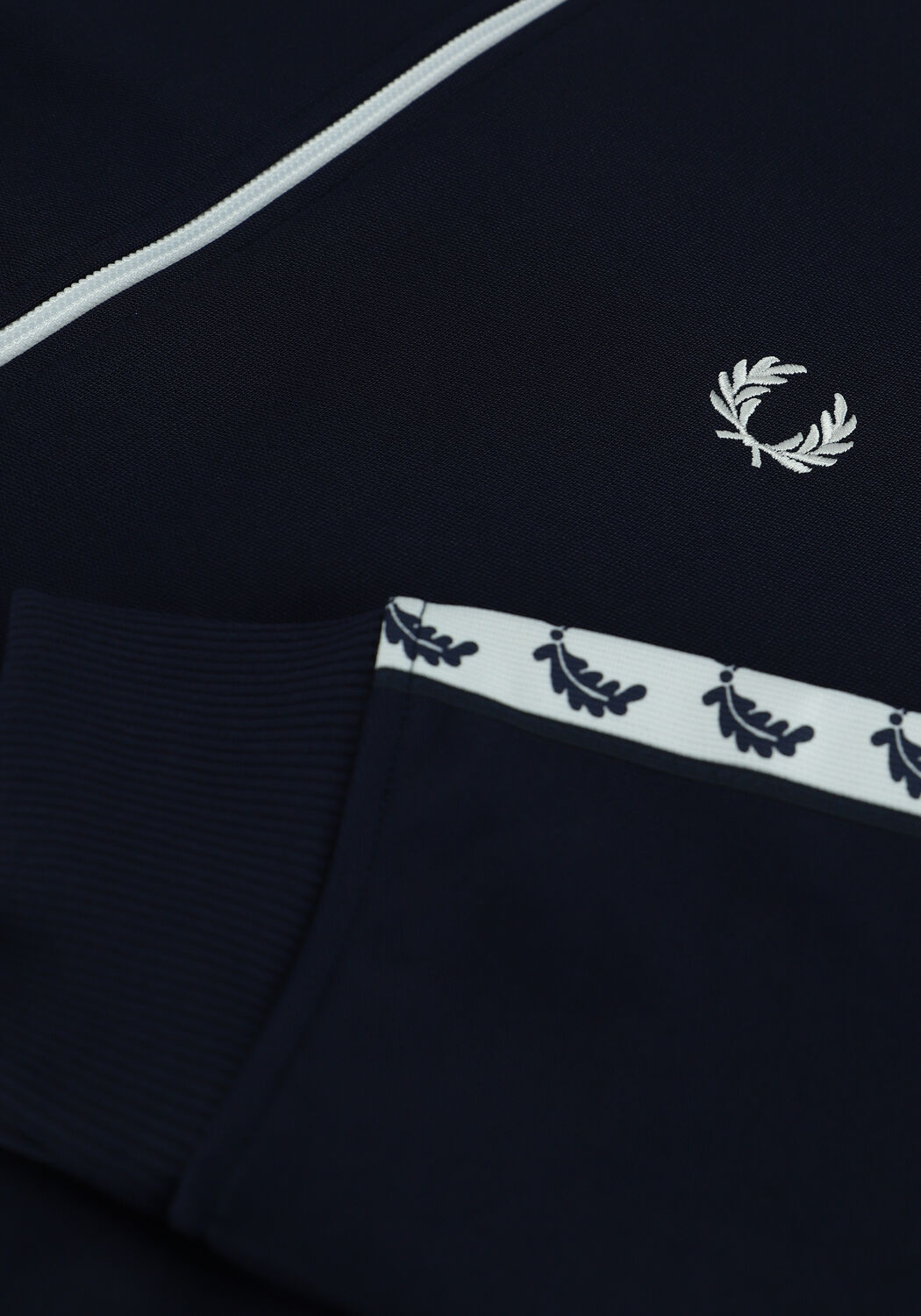 Blauwe FRED PERRY Vest TAPED TRACK JACKET - large