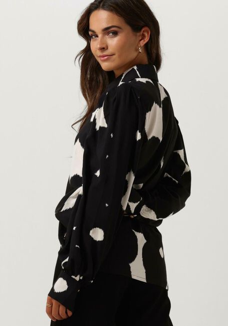 JANSEN AMSTERDAM WBP764 BLOUSE PRINT WITH PUFFSLEEVES Blouses Blanc - large