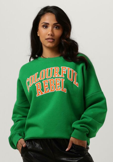 COLOURFUL REBEL Chandail CR PATCH DROPPED SWEAT en vert - large