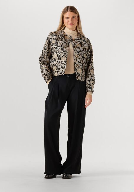 Zwarte SUMMUM Wijde broek TROUSERS WIDE FLUID - large