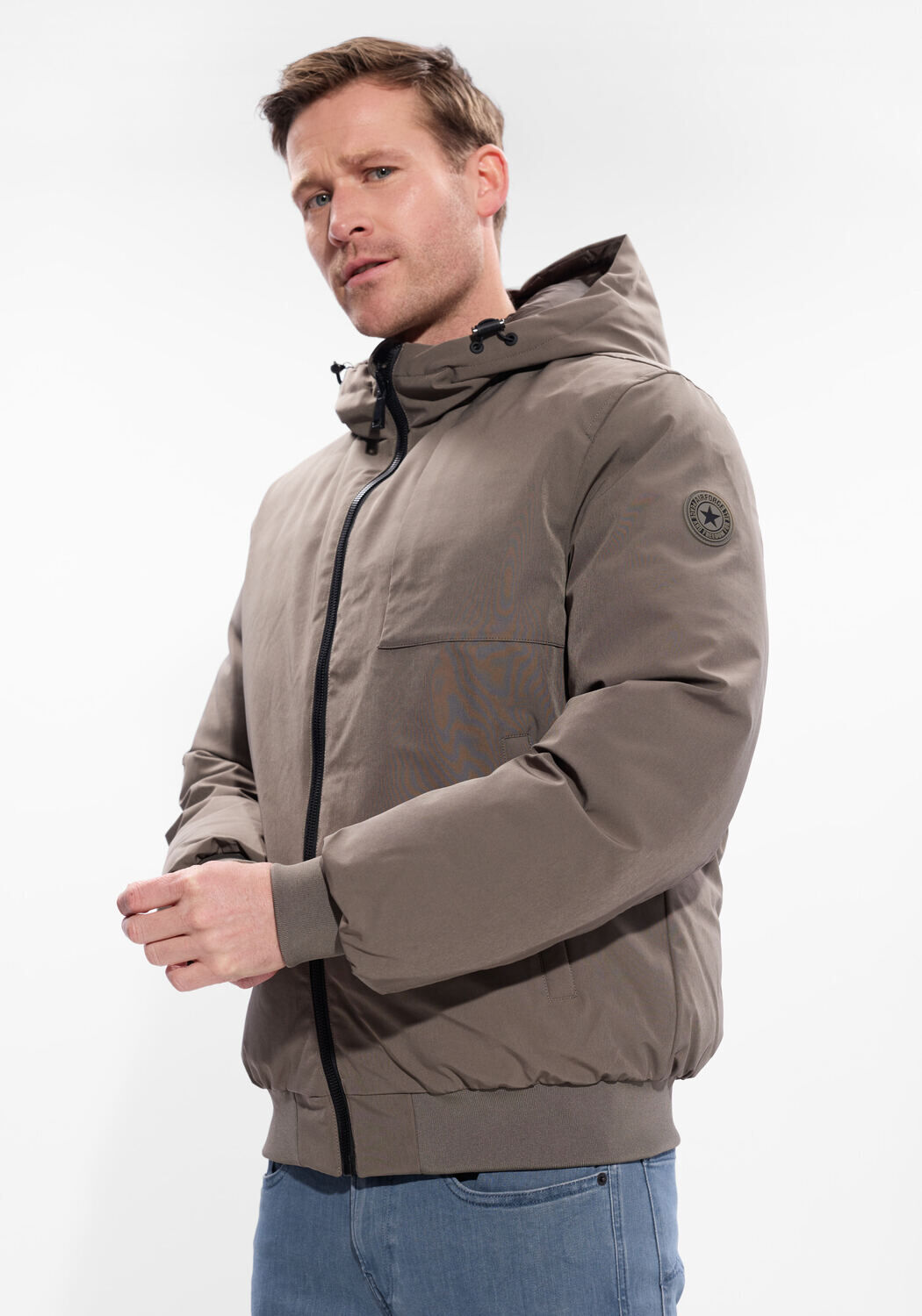 AIRFORCE Jack HOODED REVERSIBLE JACKET Kaki - large