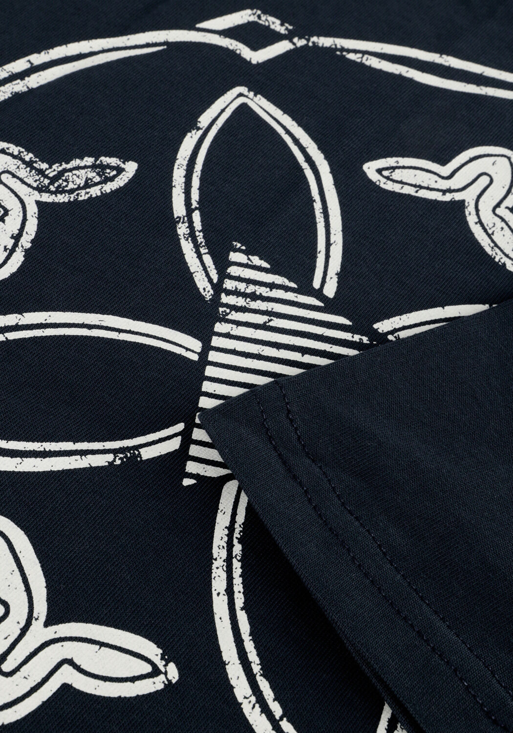 PURE PATH T-shirt TSHIRT WITH FRONT AND BACK PRINT Bleu fonc&eacute; - large