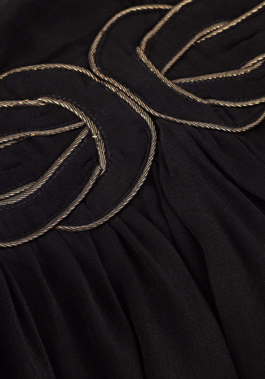 LOUIZON Mini robe FILANTE en noir - large