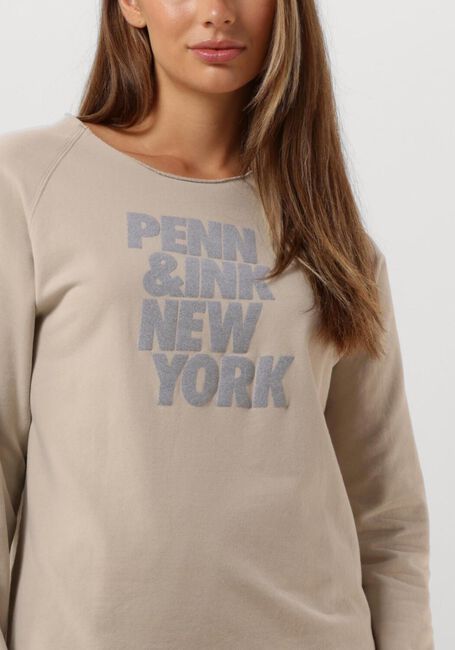PENN & INK Pull 513 SWEATER PRINT en beige - large